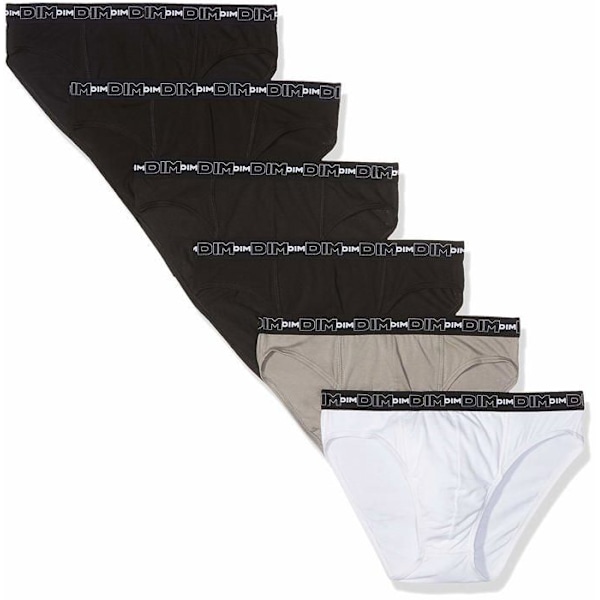 Trosor - trosor Dim - 6595-5ZC - Stretch bomullstross för män för män x6 Flerfärgad Grå/Vit Svart XL