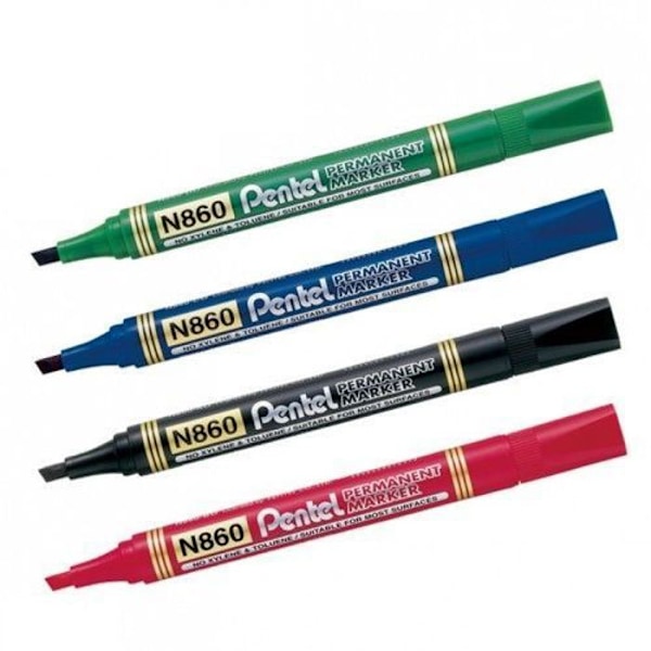Permanent marker - Pentel - N860 - Skuren - Blå - Oföränderlig Blå