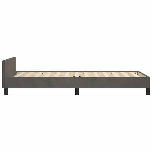vidaXL Sängram utan madrass mörkgrå 100x200 cm sammet 347556