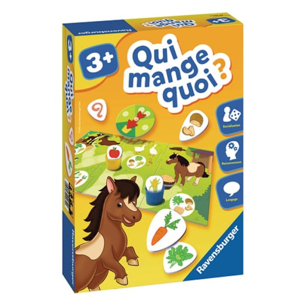 RAVENSBURGER Pedagogiskt spel Vem äter vad? - 3 år och + Flerfärgad