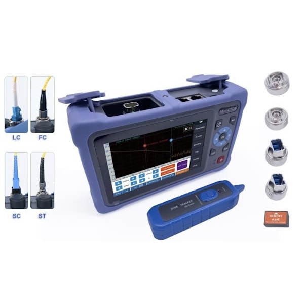 Elfcam® - OTDR för FTTH, 26dB-24dB 1310nm - 1550nm, Bärbar 4-i-1 OTDR + VFL + OPM + OLS, OTDR Testare Fiberoptik-Re(ELF-5800)