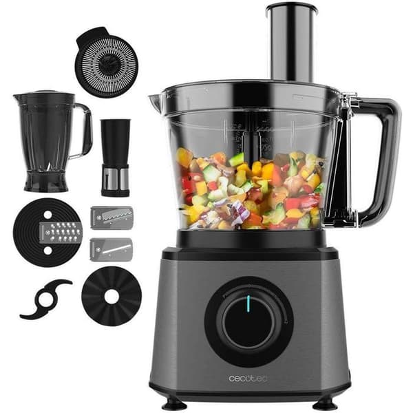 Mixern - CECOTEC - Paprika Hackare - 2000 W - 2 hastigheter + Pulse - Mörkgrå Mörkgrå