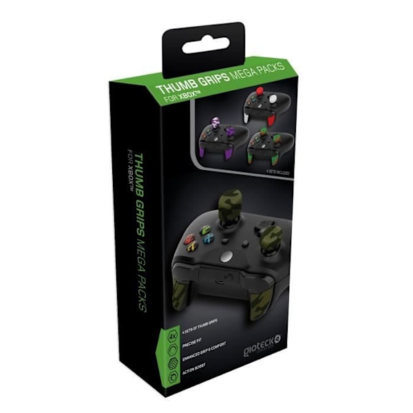 Gioteck - Megapack Xbox One-kontroller joystickskydd - Halkfritt grepp - Set med 4 - Olika färger