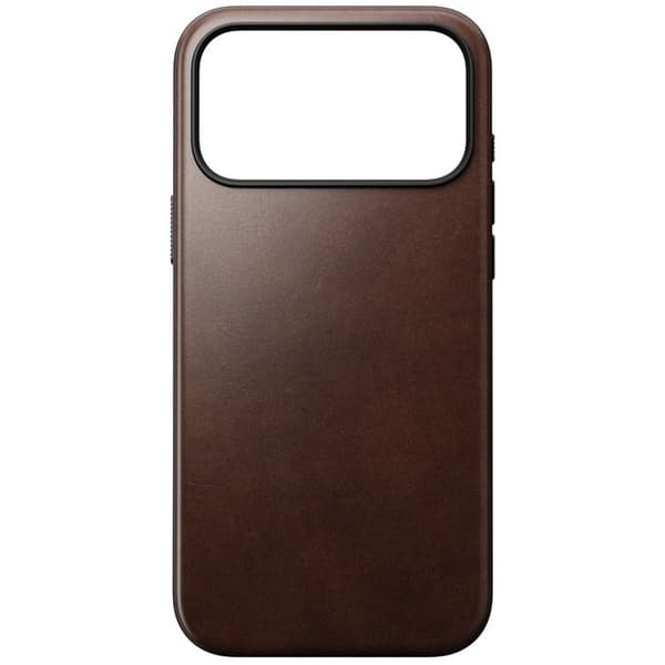 Coque - NOMAD - iPhone 17 Pro Max - Full grain läder - MagSafe-kompatibel - Brun Brun svart