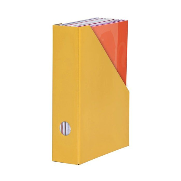 LandrÉ - 400170045 - Landre Set med 5 magasinshållare i massiv kartong Gul Bredd 7 cm A4-format