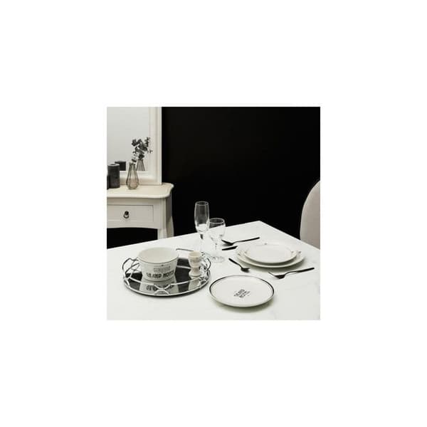 Plateau - HEM DECO FABRIK - Spegel - Silverfärgad - Rund - D30 cm Pengar