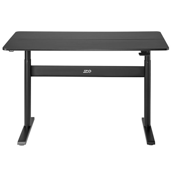 Kontorsbord med platta 140x68cm Ergo Office, gasfjäder, justerbart i höjd, för stående och sittande arbete, maxhöjd 115cm, ER-453 svart