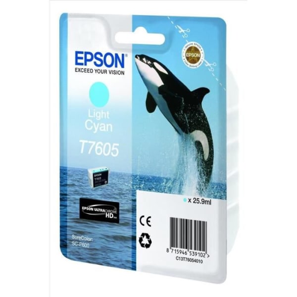 EPSON T7605 Light Cyan - Orca bläckpatron (C13T76054010)