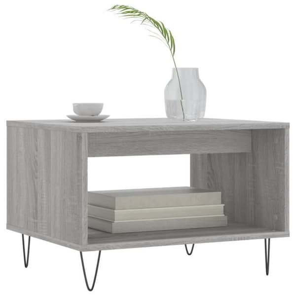 vidaXL Sonoma Soffbord Grå 60x50x40 cm Konstruerat trä 829258