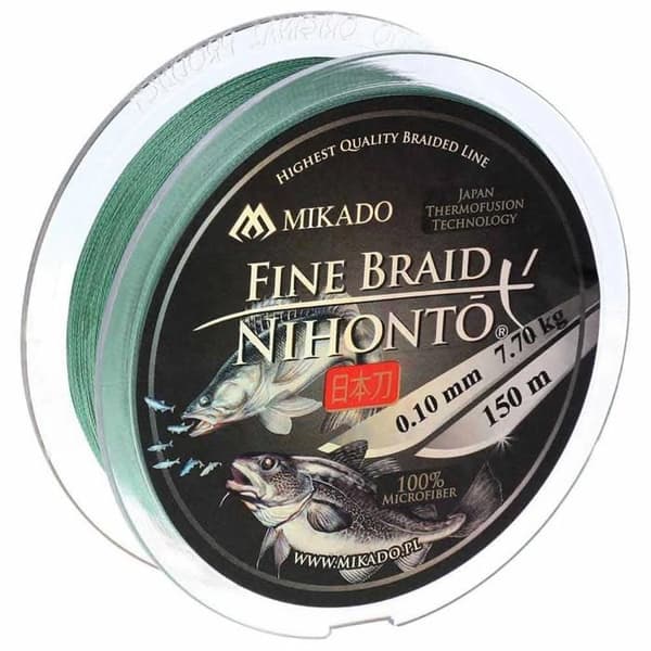 Fiskelina - Mikado - Nihonto Fine - 150m - 0.100mm - Hög hållfasthet Grön