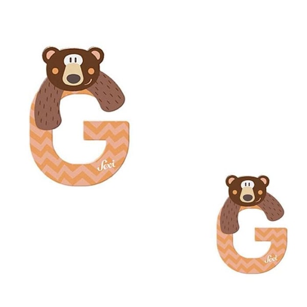 Sevi - Bokstaven G - Grizzly Brunt och beige