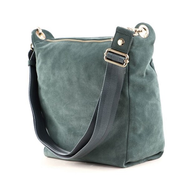 Axelväska - MANDARINA DUCK - Mellow Velvet Crossover - Kalvskinn - Petrol - 28x29x11cm olja
