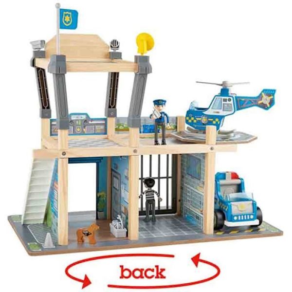 Polisstation - Träleksak - Leksaker efter universum - Imitationsspel - Fordon och garage Flerfärgad