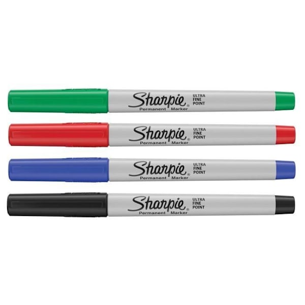 SHARPIE Permanent Marker Set med 4 - Ultrafin spets - Diverse standardfärger