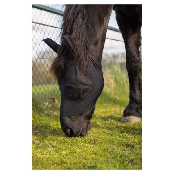 BR Equitation Guard lycra hästflugamask - svart - Cob