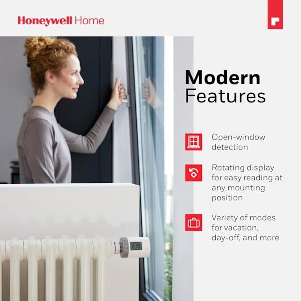 Honeywell hemtermostat - HR27 - 1 styck elektronisk radiatorhuvud, smart och programmerbar