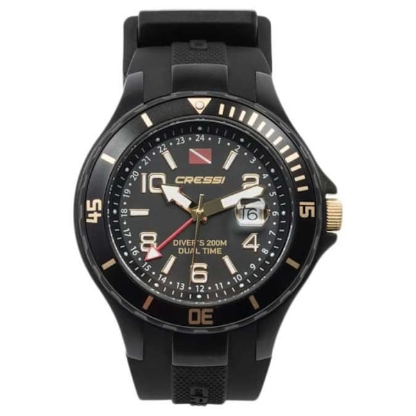 Klocka - CRESSI - Traveller Dual Time Gold - Multisport - Unisex - Svart/Grå och Grå/Lila Svart/grå, grå/lila