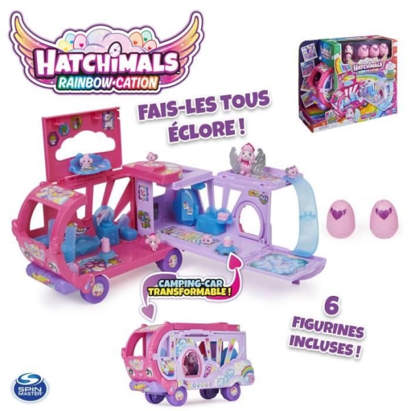 Hatchimals - Campervan Playset - 6 figurer - Tillbehör och klistermärken