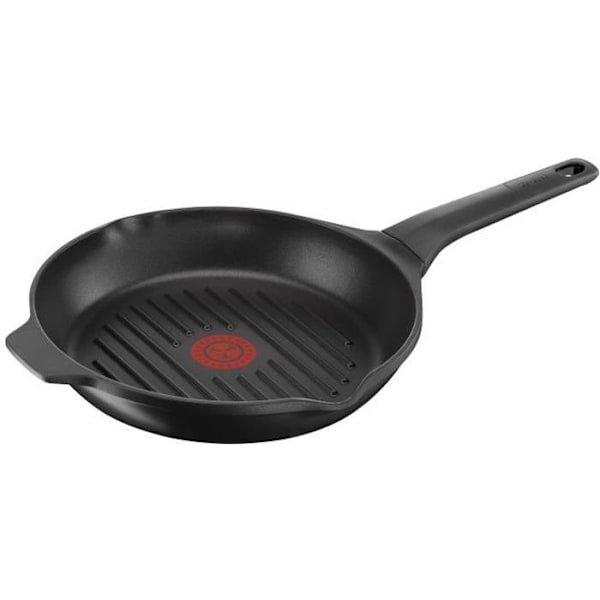 TEFAL AROMA NOIR E2154034 - Grillpanna 26 cm i gjuten aluminium - Alla värmekällor inklusive INDUKTION svart