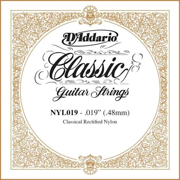 D'Addario Nylon enkelsträng för rektifierad klassisk gitarr D'Addario NYL019, .019