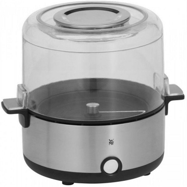 WMF Kitchenminis popcornmaskin - Non-stick skål i rostfritt stål - 250W - Grå Pengar