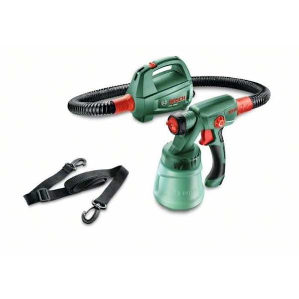 BOSCH färgpistol - PFS 1000 - Sprayar träfärg, bets eller lack - 800 ml hink - 2 munstycken Grön