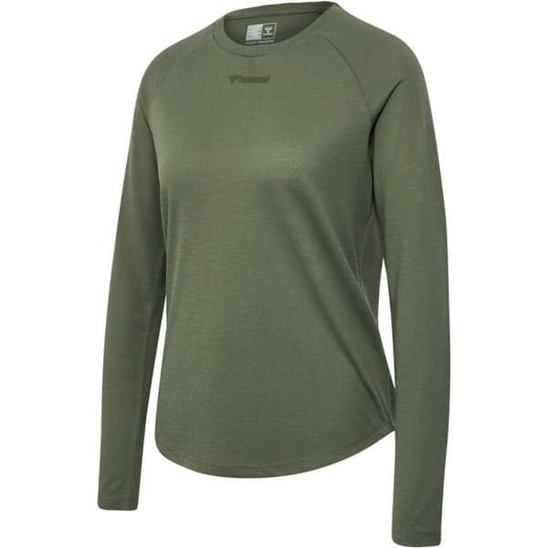 Långärmad tröja dam Hummel MT Vanja djup lavgrön jag