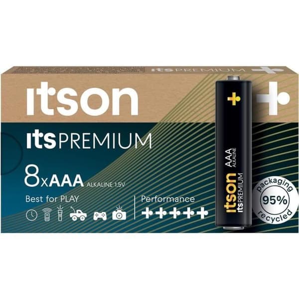 Pack med 8 Alkaliska Batterier LR03/AAA 1,5V itsPREMIUM