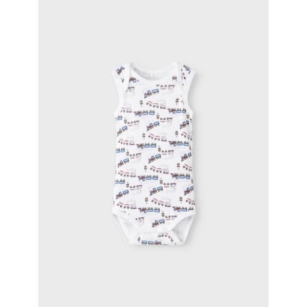 Paket med 3 Name it Baby Boys Bodysuits Heather Train - ljung - 4 månader