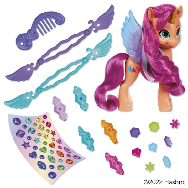 Figurine leksak - MIN LILLA PONNY - Sunny Starscout - Orange ponny - 17 tillbehör - Flerfärgad Flerfärgad