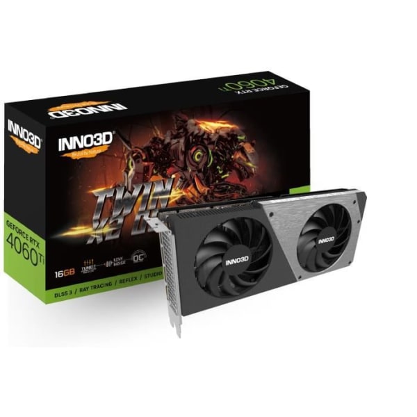 INNO3D GEFORCE RTX 4060 TI 16 GB TWIN X2 GRAFIKKARTE - 16 GB GDDR6, 1X