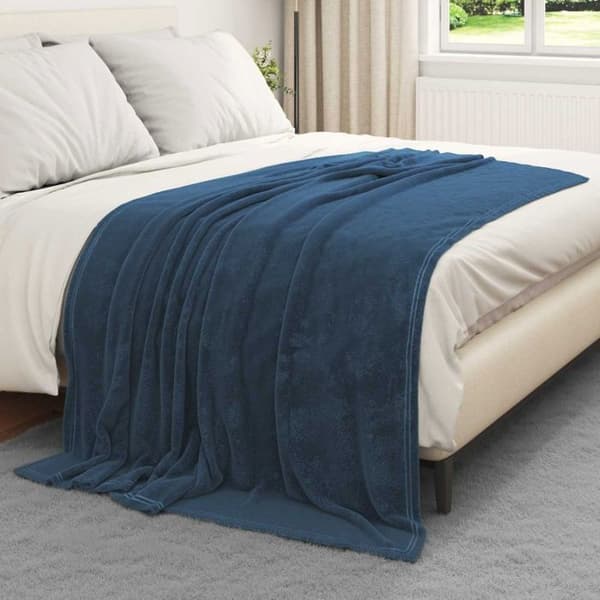 Täckning / Pläd - VIDAXL - Vidaxl Kasta - Mörkblå - 150 x 200 cm - Polyester marinblå