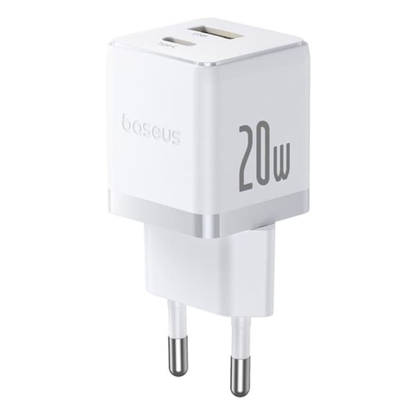 Laddare - BASEUS - Palm (CCZC20UE) - 20W - USB Typ-C - Månsfärgad Vit måne