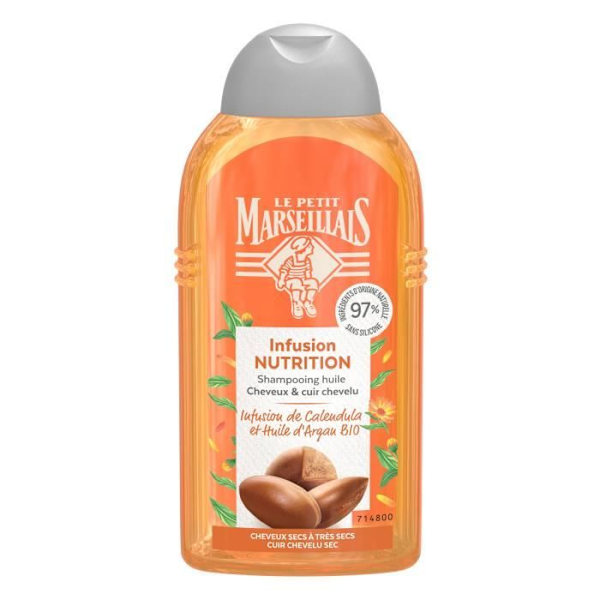 Le Petit Marseillais Calendula och ekologisk arganolja Infusion Nutrition Shampoo 250ml