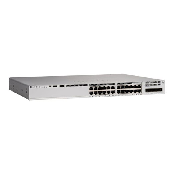 Switch hanterad - Cisco - Catalyst 9200L - 24 portar RJ-45 - 128 Gbit/s - Svart
