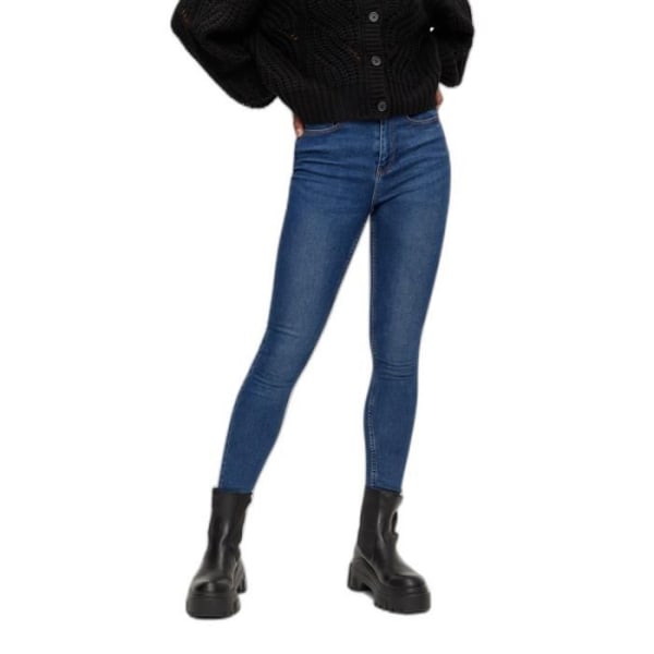 Pieces Highfive Flex skinny jeans för kvinnor - mellanblå denim - M mellanblå denim jag