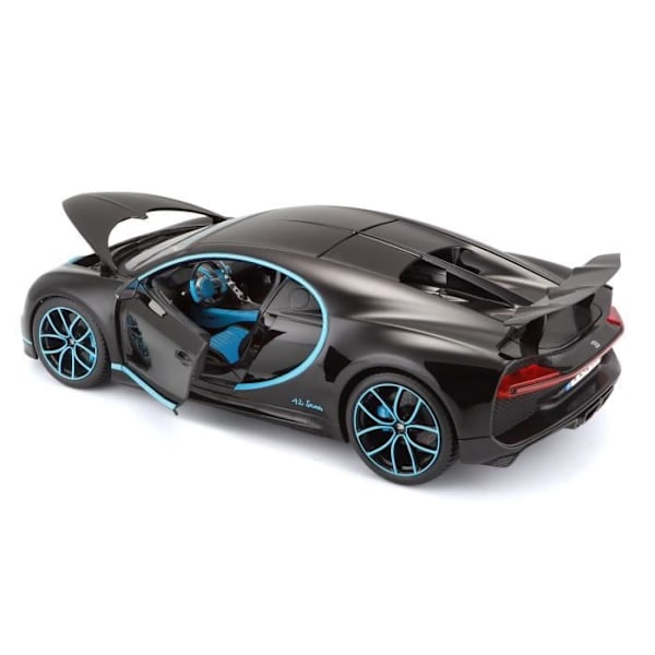 Samlarbil - BBURAGO - Svart Bugatti Chiron - Metall - 1/18:e Bugatti Chiron svart