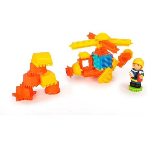 Bloko byggspel - Brandstationen - 100 Bloko - 2 3D-figurer - Barn - Flerfärgad - BLOKO Flerfärgad