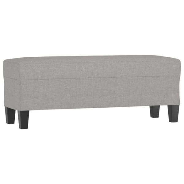 Bänk - Ljusgrå - 100x35x41 cm - 100% polyester - Samtida stil ljusgrått