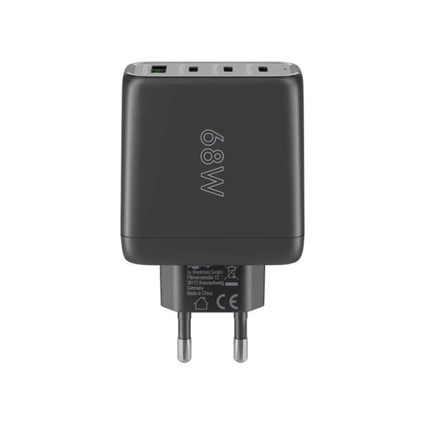 CONECTICPLUS Laddare för väggkontakt 3x USB typ C och USB typ A 68 Watt - Svart Svart