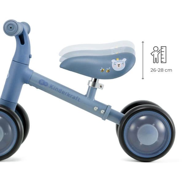 Trehjuling - KINDERKRAFT - CUTIE FLASH - 4 hjul - LED - blå Blå