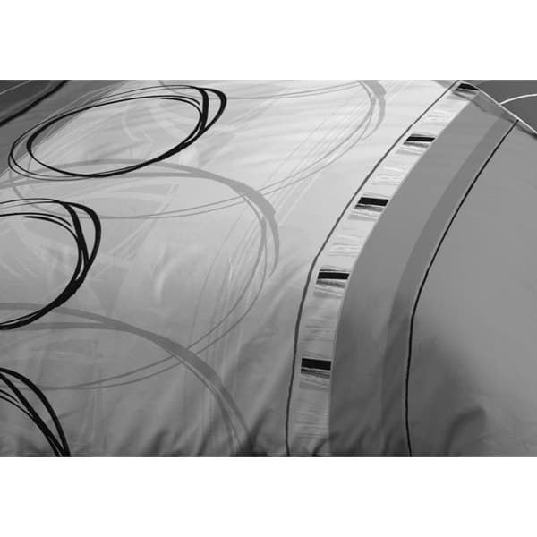 Duvetöverdrag 240x260 mikrofiber + 2 örngott 63x63 Roue-libre grå - Le Linge de Jules Grå Vit
