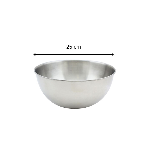 Skål för blandning i rostfritt stål med 25 cm diameter Fackelmann Basic Rostfritt stål