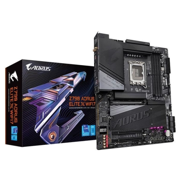 ATX-moderkort - Gigabyte - Z790 AORUS ELITE X WIFI7 - Socket 1700 - 4x DDR5 - M.2 PCIe 4.0