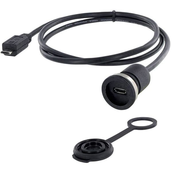 USB 2.0 hona Micro-B chassikontakt encitech 1310-1013-01 M16 1 st