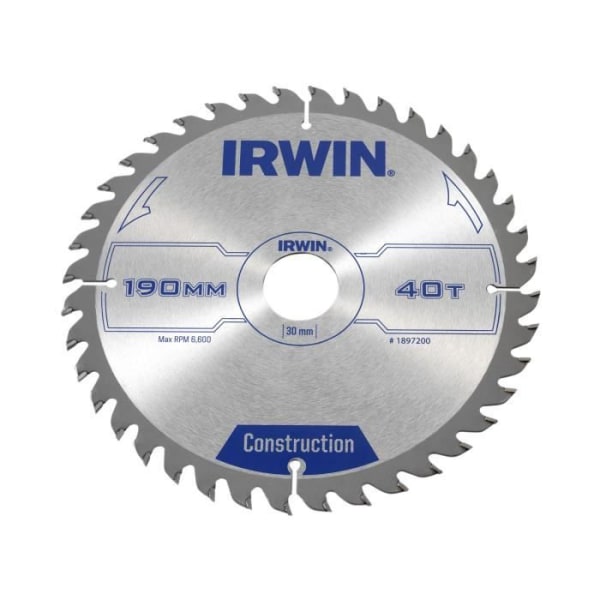 IRWIN cirkelsågblad 190x 30mm x 40T ATB IRW1897200