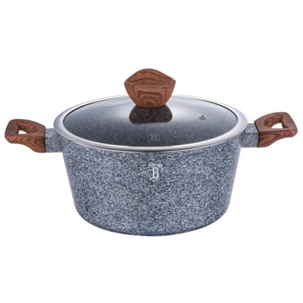 Gratängform - Skog - 24cm - Granit- och marmorbeläggning - Non-stick - Alla typer av värmekällor kompatibla Grå/brun