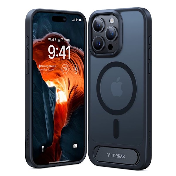 Coque för iPhone 15 Pro - Torras Pstand - Svart svart