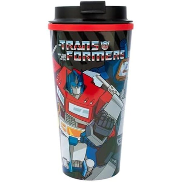 Kaffemugg - THUMBS UP - Transformers - 450 ml - Isolerad - Läckagesäker - Flerfärgad Flerfärgad