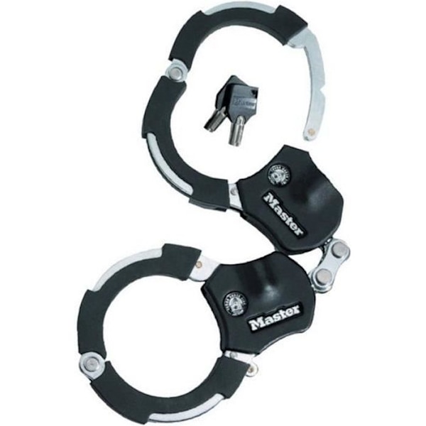 Stöldskydds Masterlock handbojor i härdat stål, 7,6 cm i diameter, 1 länk Svart